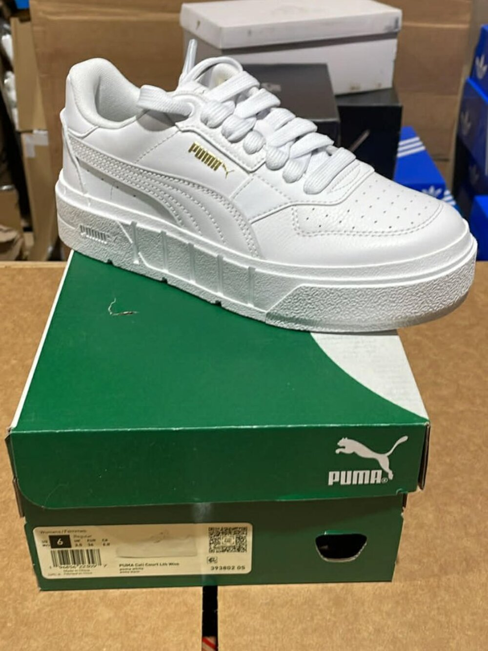Women's Puma Cali Court Leather Shoes (393802 05) - Size 6W
